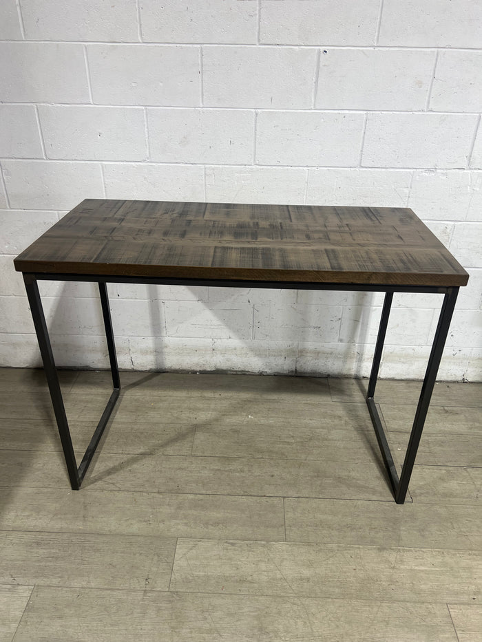 Modern Bar Table - Brown Wood / Metal Frame