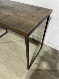 Modern Bar Table - Brown Wood / Metal Frame