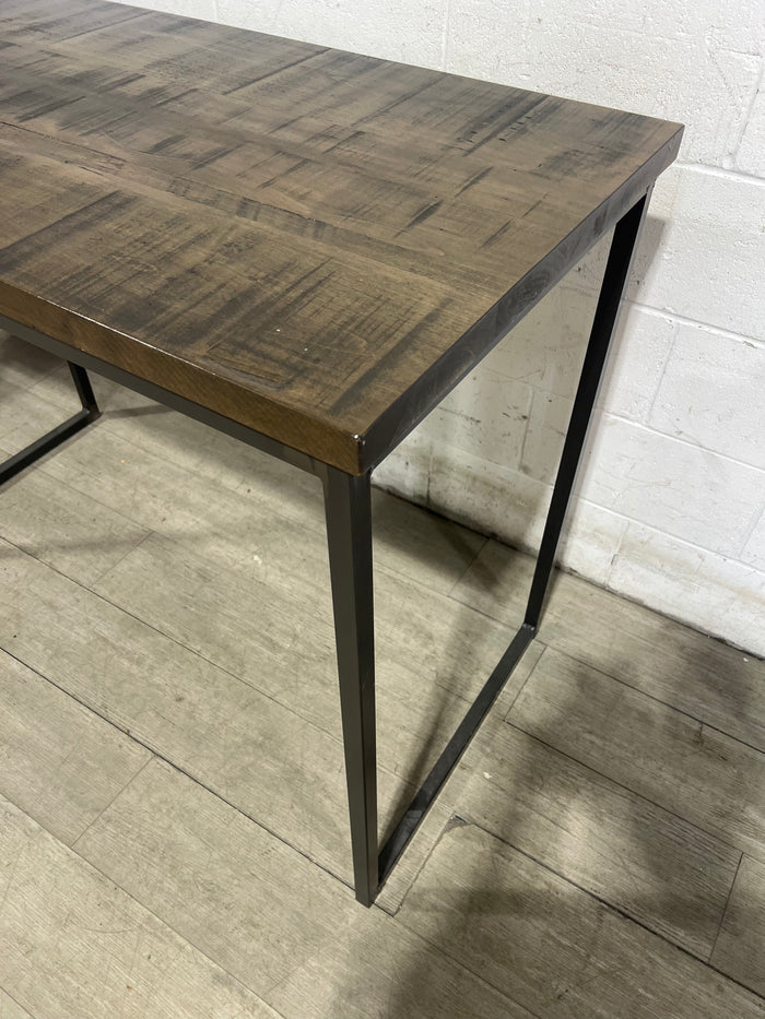 Modern Bar Table - Brown Wood / Metal Frame