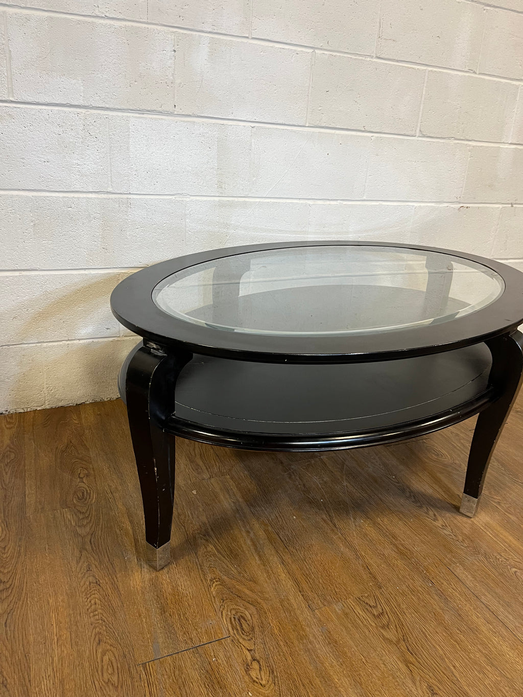 Black Oval Shape Coffee Table