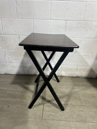 Antique Foldable Tray Table - Set of 4