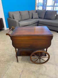 Vintage Drop - Leaf Wooden Bar Cart