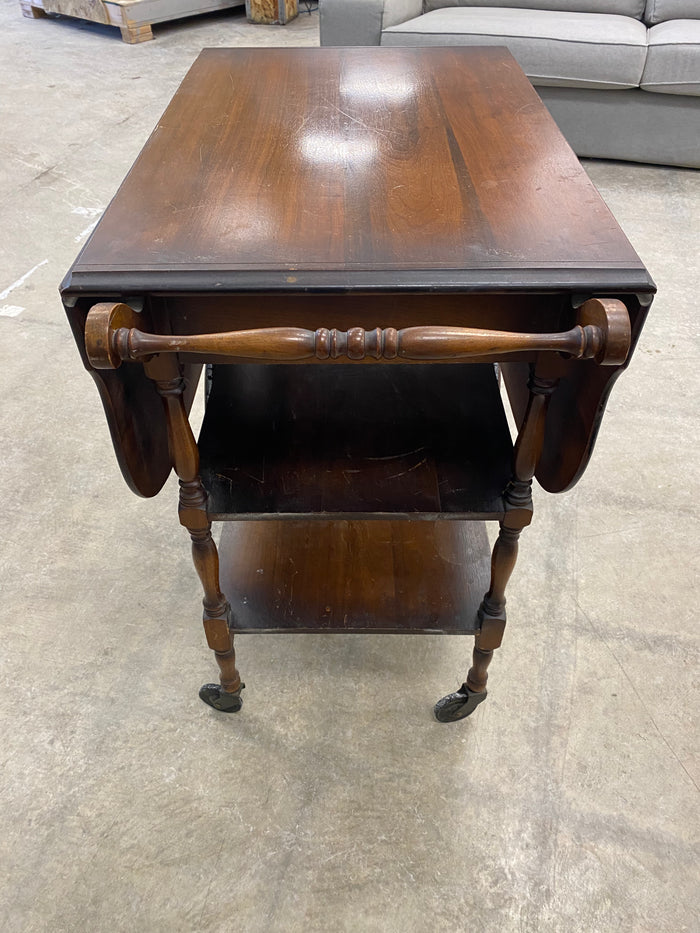 Vintage Drop - Leaf Wooden Bar Cart
