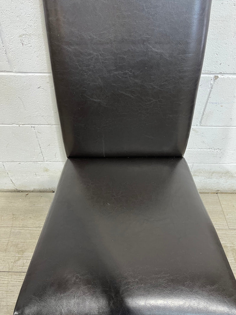 Set of 6 Faux Leather Dining Chairs