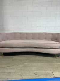 Pastel Pink Curved Sofa