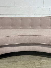 Pastel Pink Curved Sofa