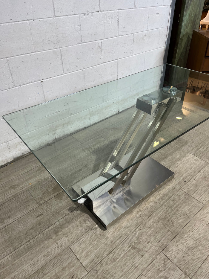 Modern Tempered Glass Top Table