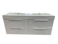 Double Vanity Sink With Floating Cabinet