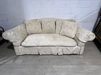 Cream Floral 3-Seater Sofa