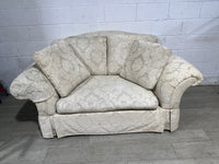 Cream Floral Loveseat