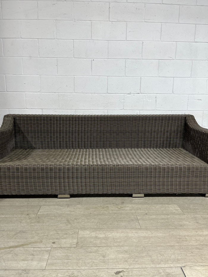 Brown Wicker Patio Couch