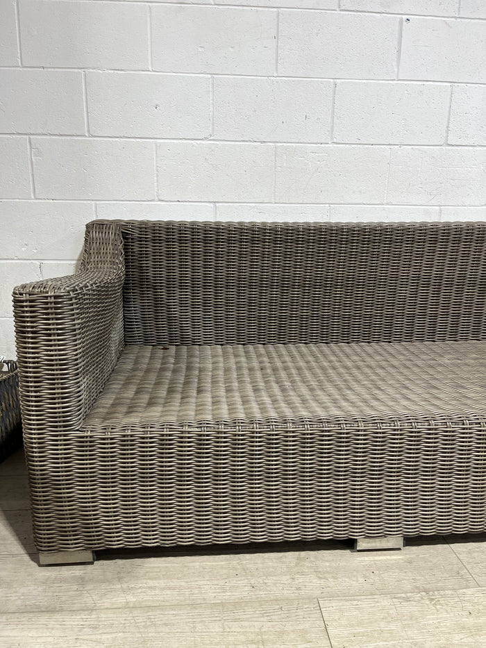 Brown Wicker Patio Couch