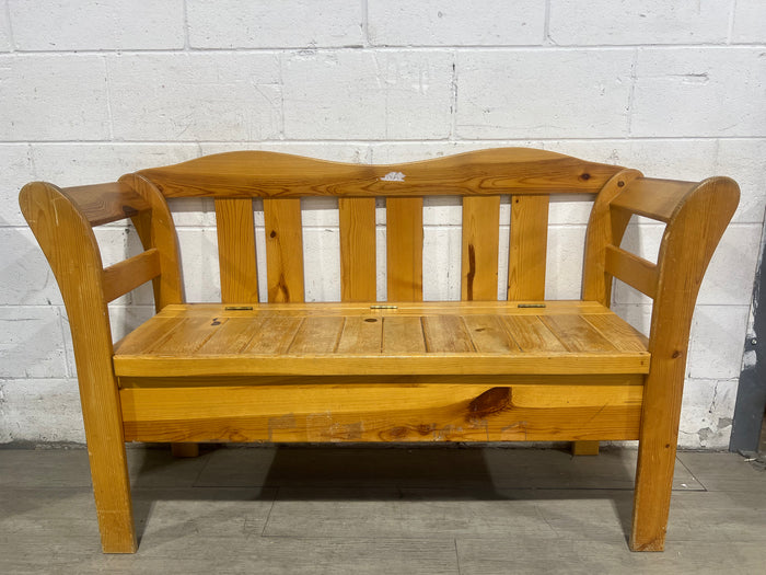 Pine Storage Bench