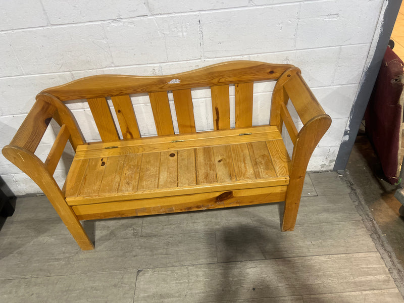 Pine Storage Bench