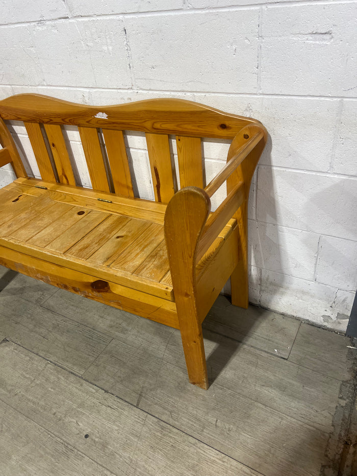 Pine Storage Bench