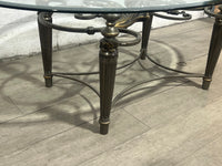 Oval Glass Top Coffee Table