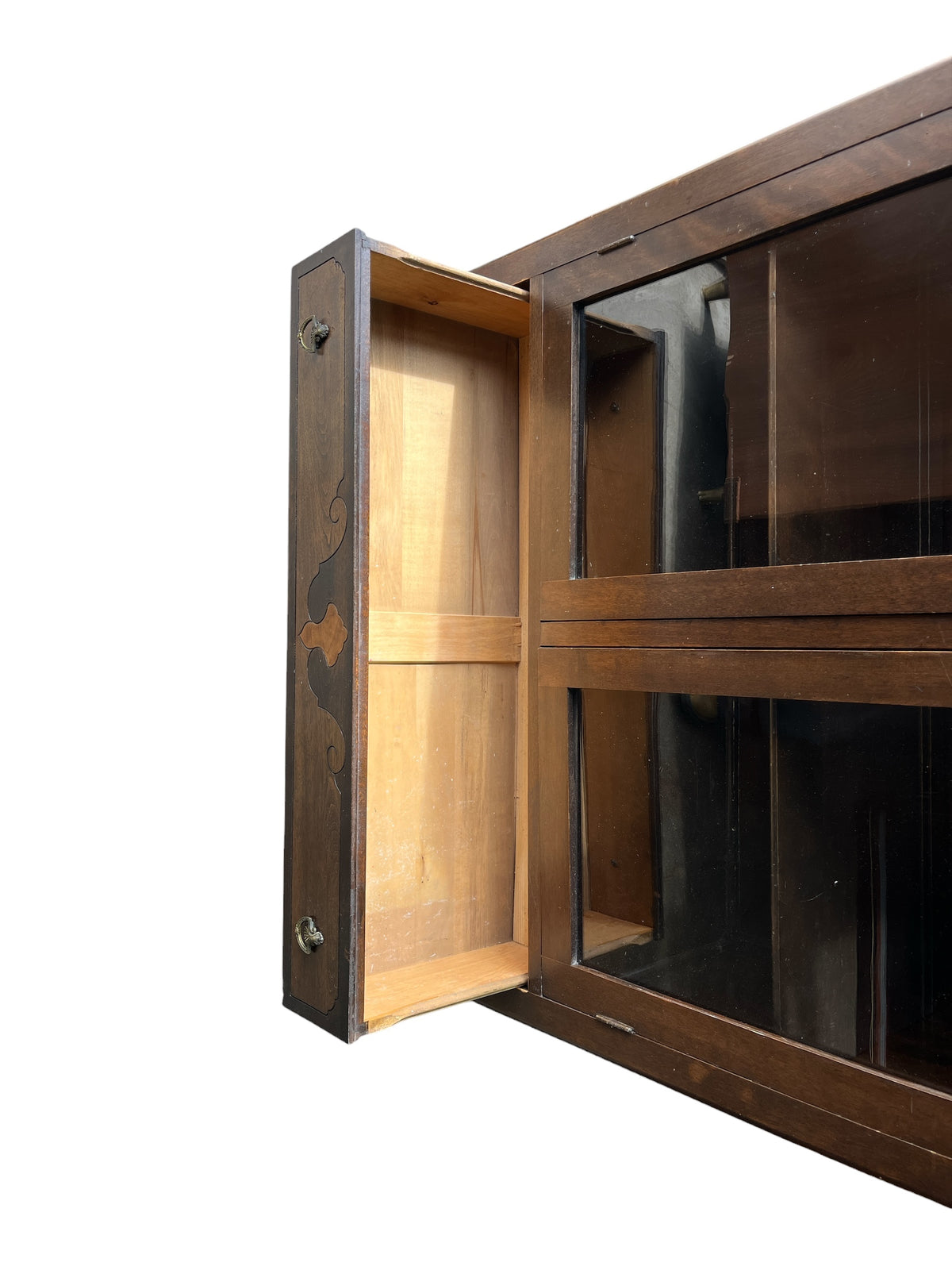 Knechtel Furniture Display Cabinet with Glass Front Doors and Lower Drawer
