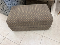 41-Inch Wide Geometric Patterned Upholstered Ottoman in Earth Tones
