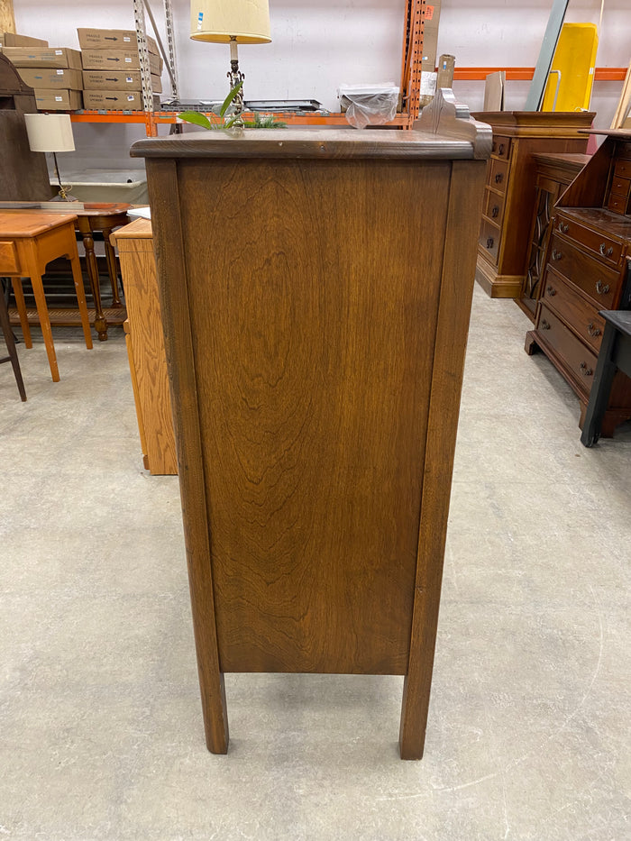 Queen Anne Oak 4 - Drawer Dresser with Brass Hardware