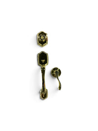 Weiser Elements  Polished Brass Exterior Door Handle Set/Entry Door Lock with Key