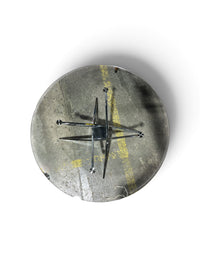 Modern Round Coffee Table with Chrome Legs & Glass Top