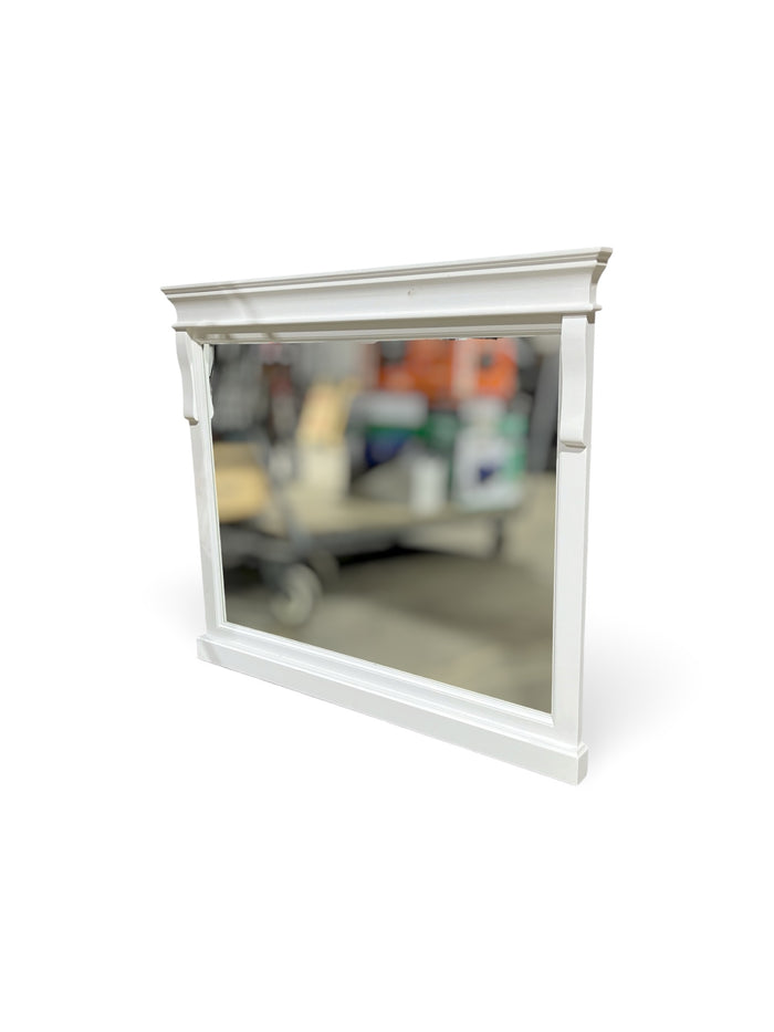 Traditional White Framed  Mirror