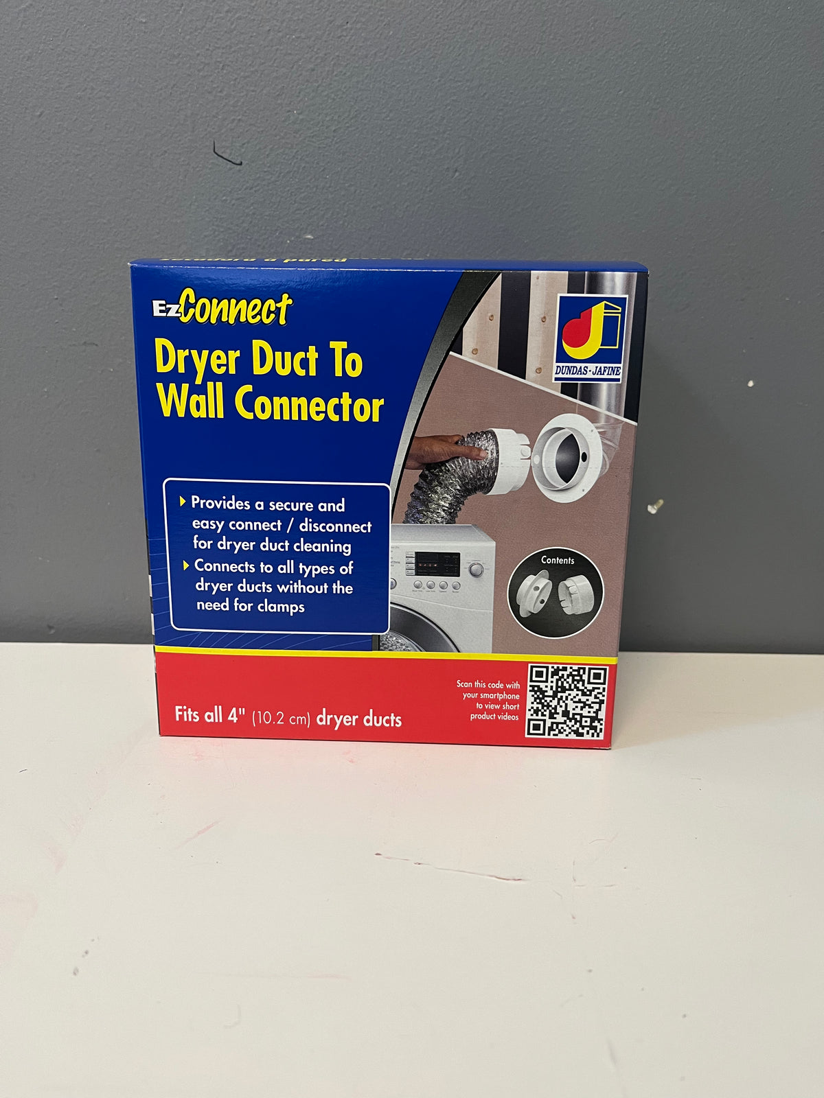 4" Dryer Vent Duct to Wall Connector
