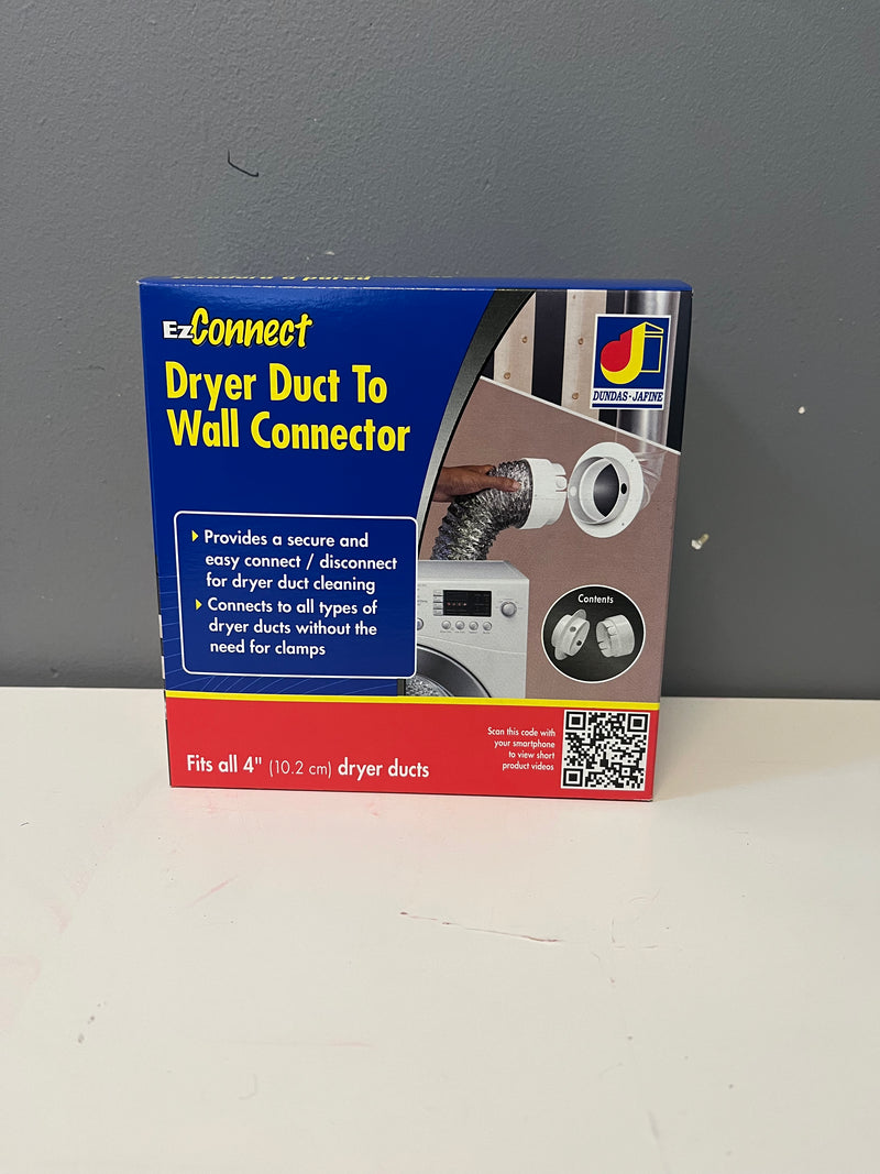 4" Dryer Vent Duct to Wall Connector