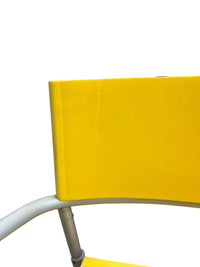 Dining Set with Dark Grey Table and 6 Yellow Chairs