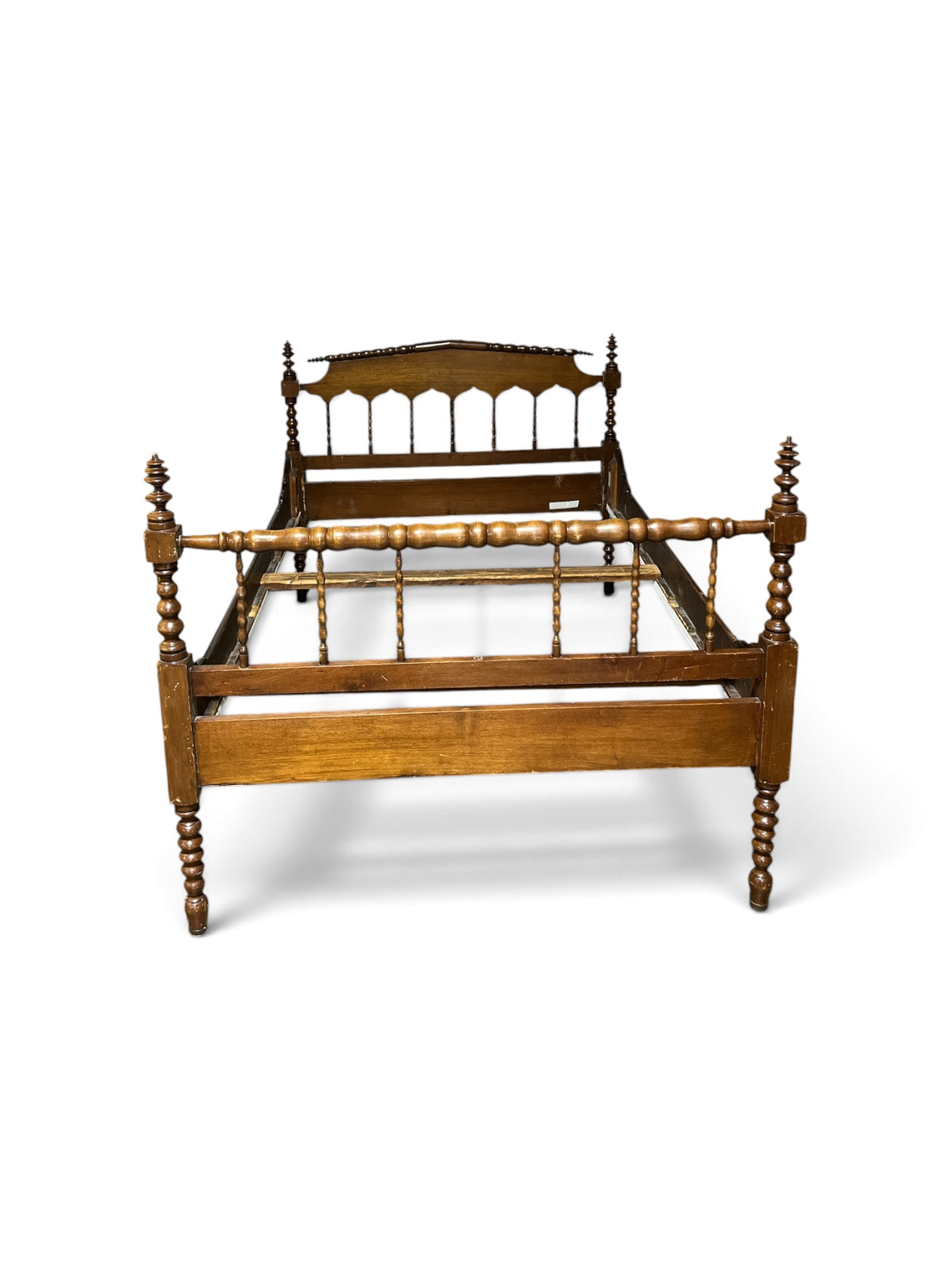 Spindle Back Double Sized Wooden Bedframe