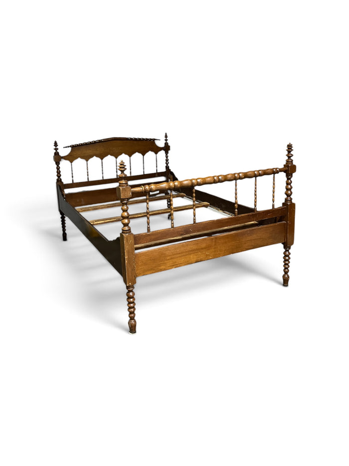 Spindle Back Double Sized Wooden Bedframe