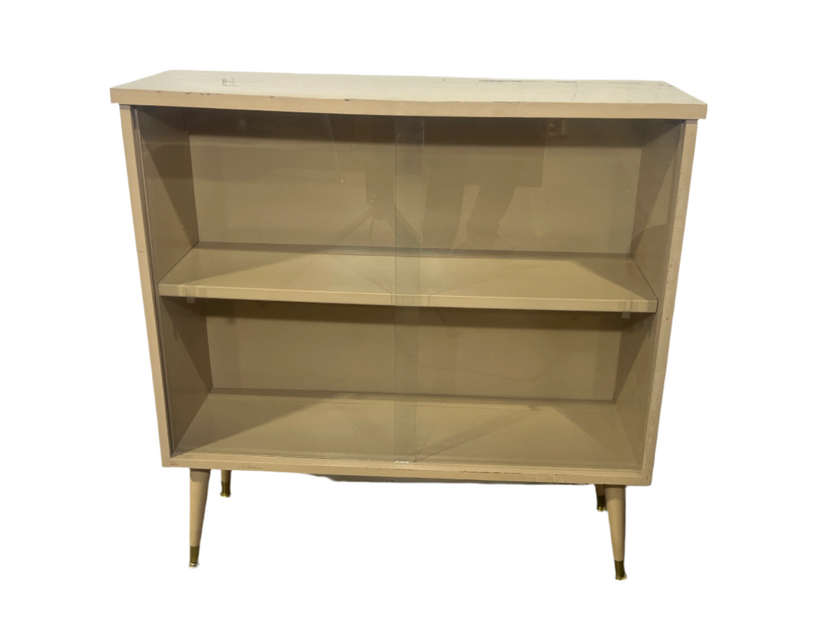 Mid Century Cabinet With Glass Front