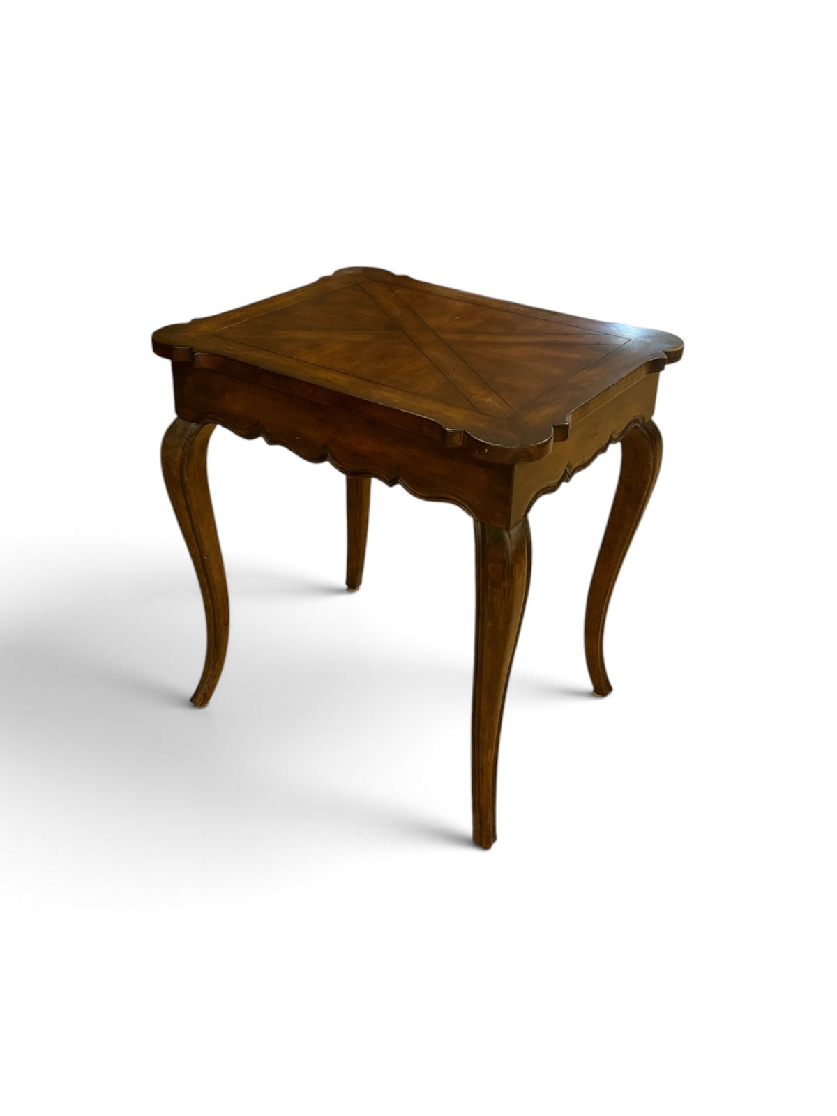 Wood Accent Table with Decorative Tabletop