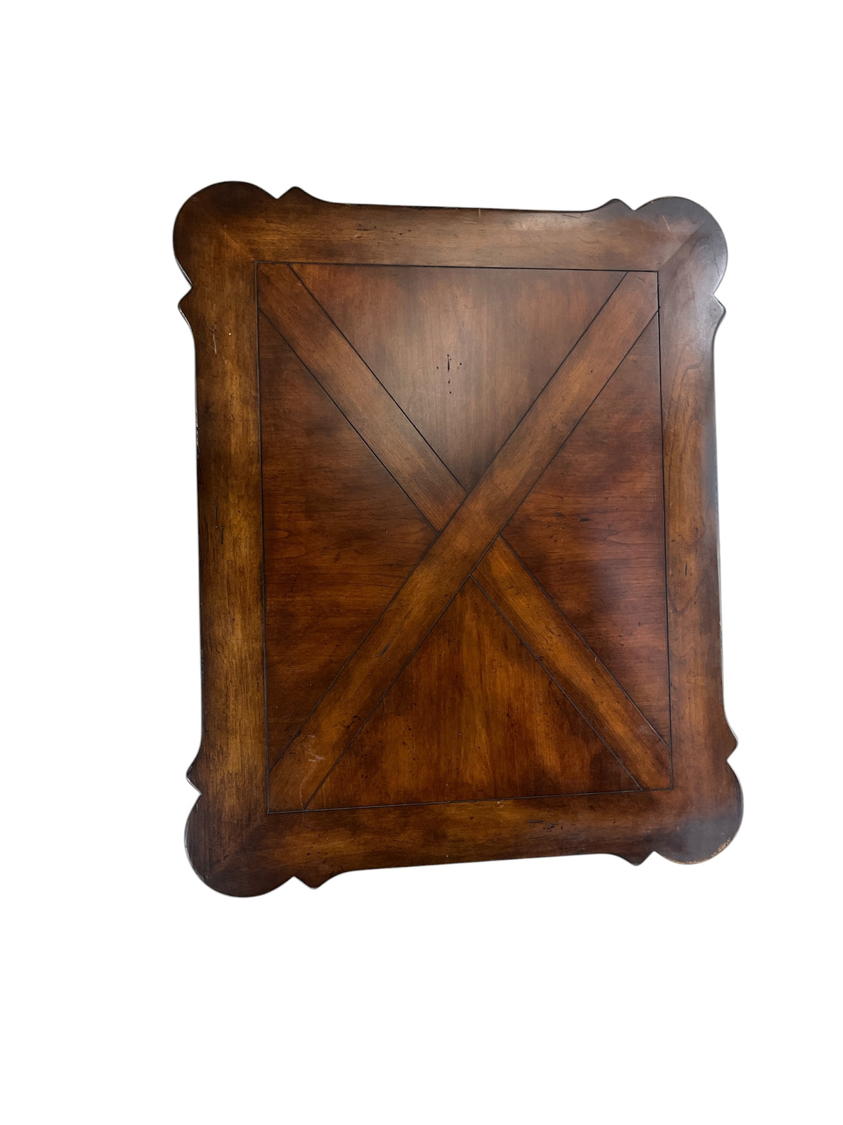 Wood Accent Table with Decorative Tabletop