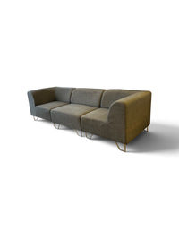 Grey Modular Sofa with Matching Ottoman