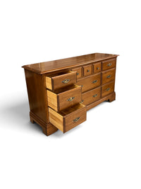Traditional Wood 9 Drawer Dresser