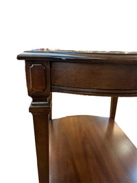 Deilcraft Wooden End Table with Glass Insert