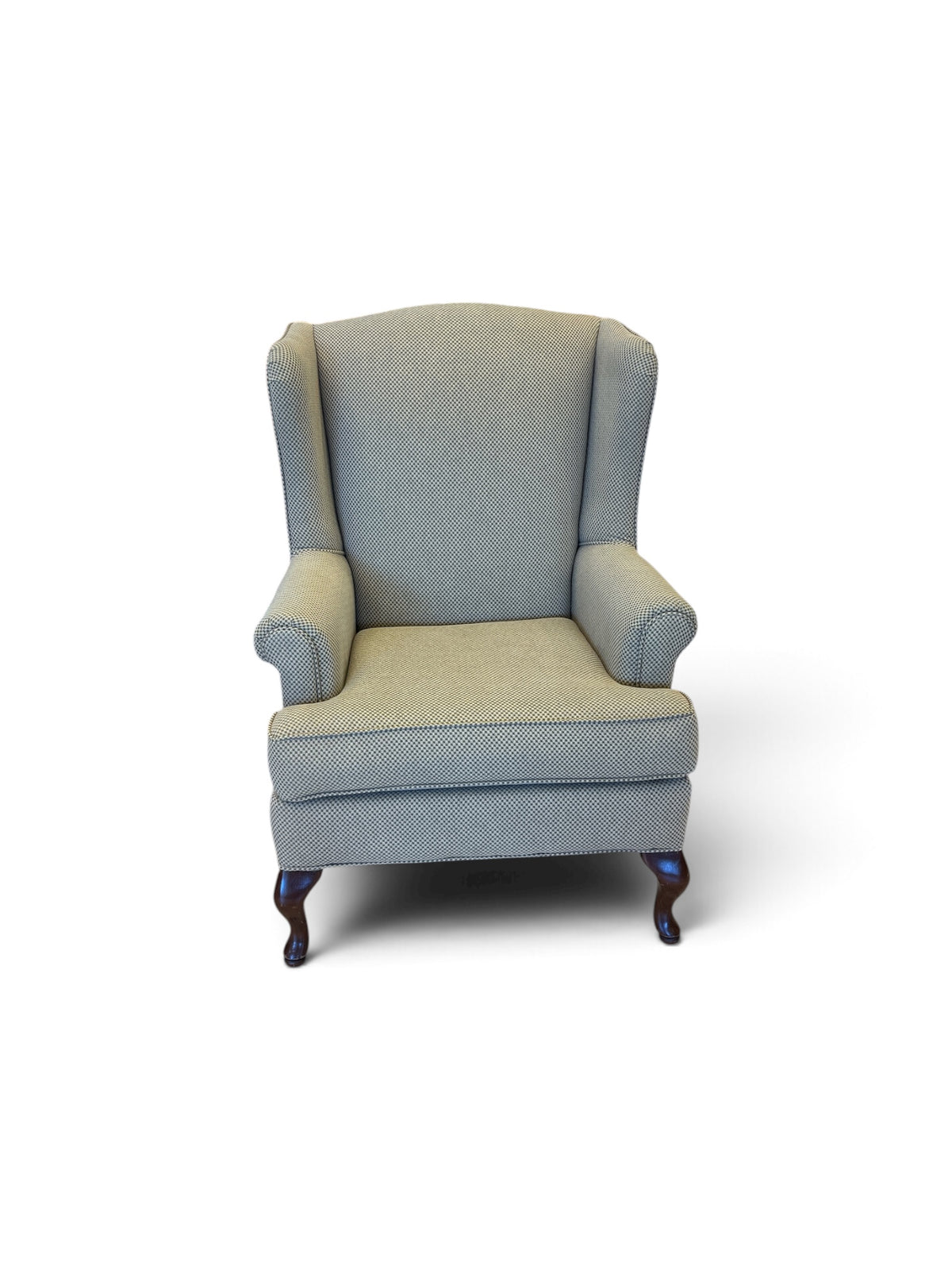 Classic Sage Green Wing Back Accent Chair