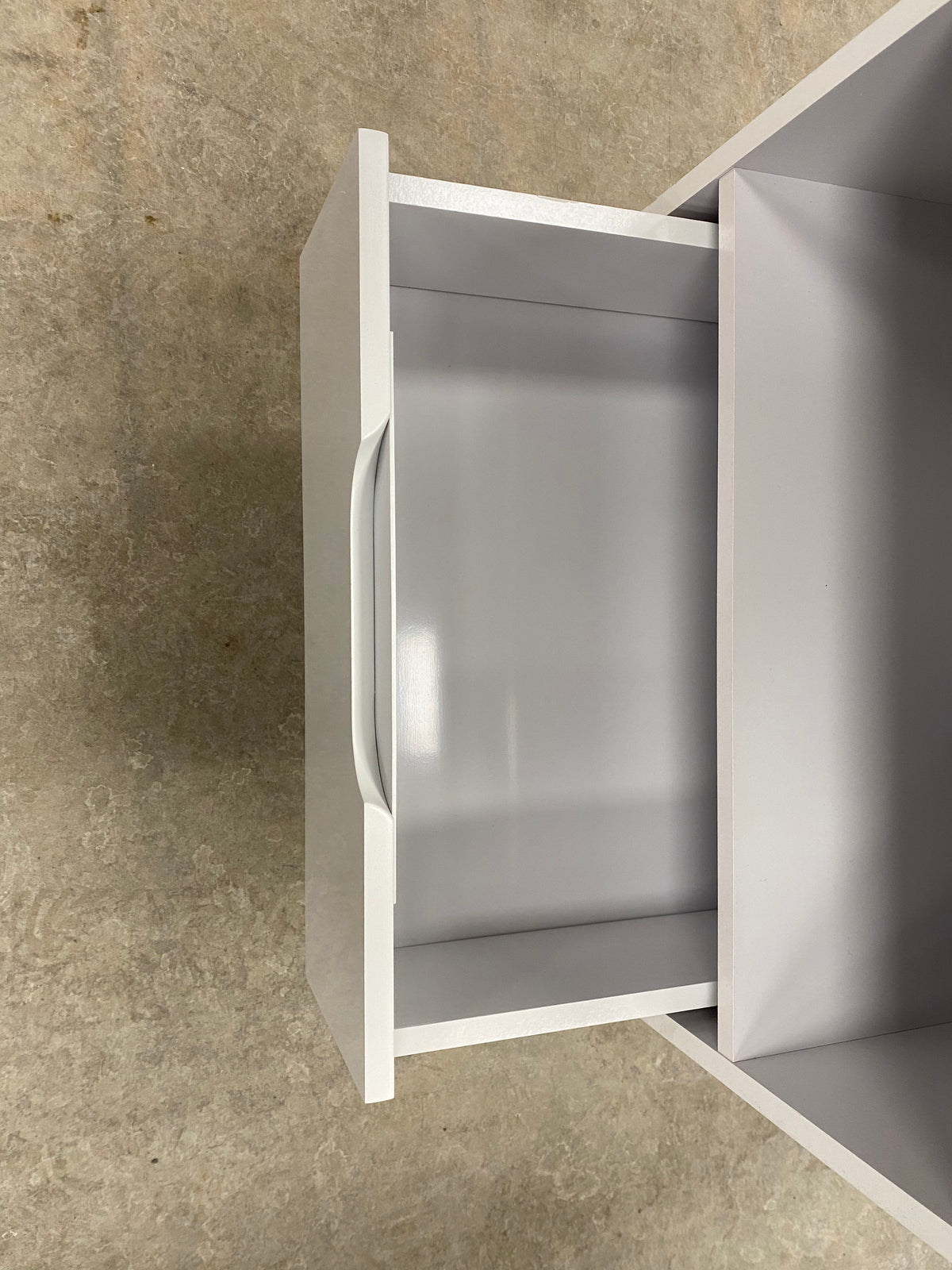 Metallic Finish Modern Silhouette Bedside Table