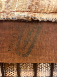 Wooden Rocking Chair With Plaid Cushions