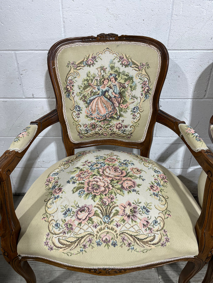 Pair of Romeo and Juliet Upholstered Chairs