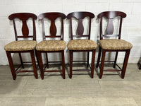 High Back Counter Bar Stools - Set of 4