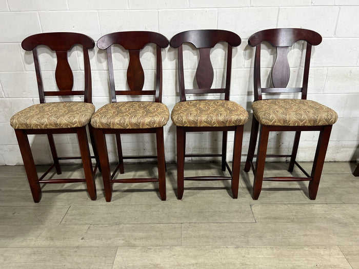 High Back Counter Bar Stools - Set of 4