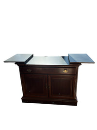 Cherry Wood Cabinet w/ Extendable Bar Server