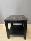 Wooden Bedside Table With Marble Design