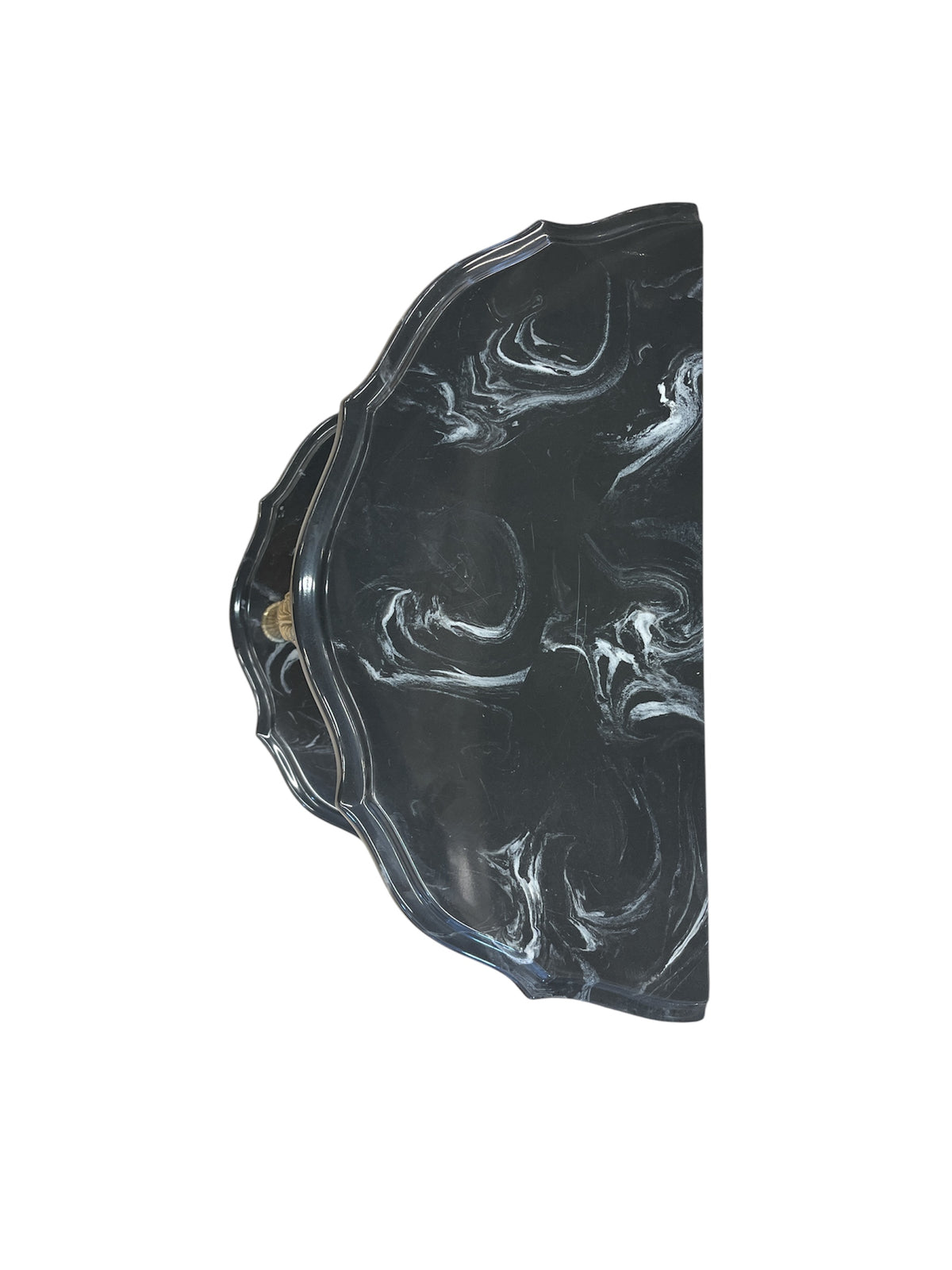Black & Gold Marble Style Top Accent Table