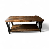 Industrial Wood & Metal Coffee Table