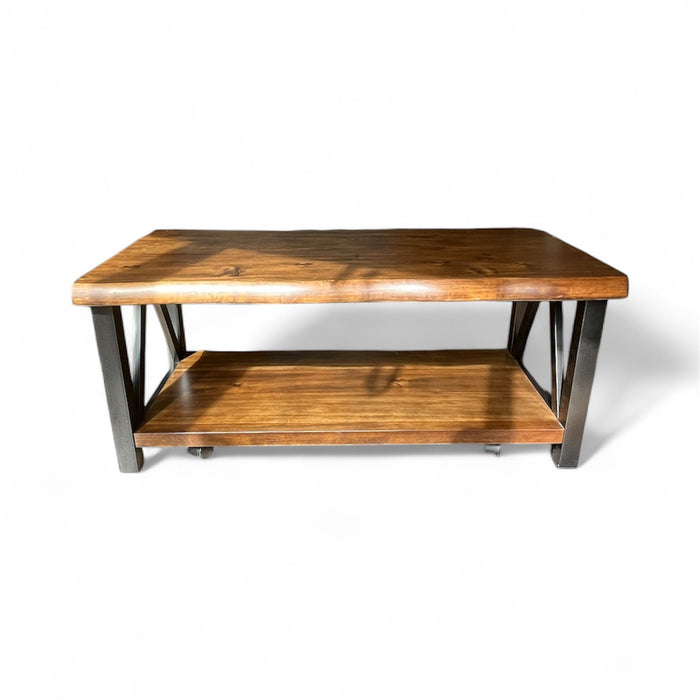 Industrial Wood & Metal Coffee Table