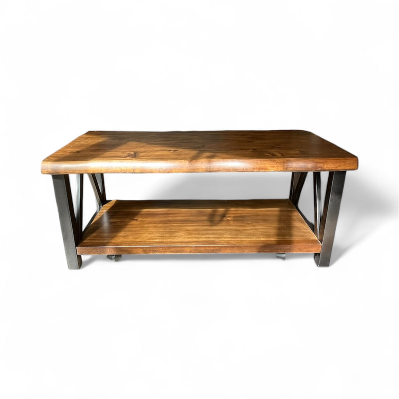 Industrial Wood & Metal Coffee Table