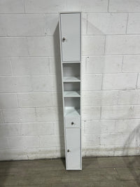 Slim Storage Solution - White Vertical Cabinet